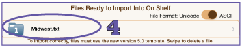 import file, step 4
